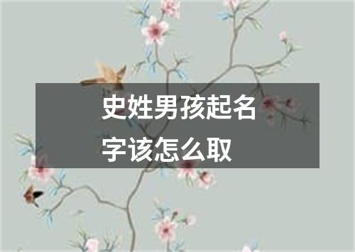 史姓男孩起名字该怎么取