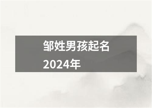 邹姓男孩起名2024年