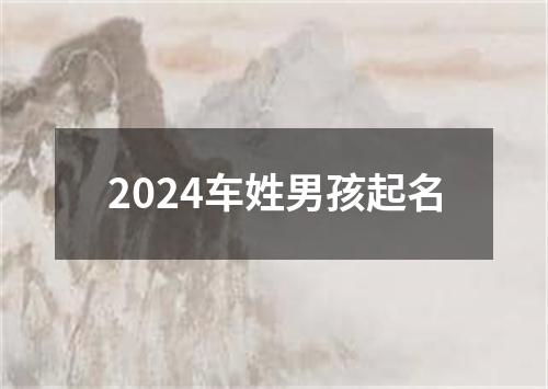 2024车姓男孩起名