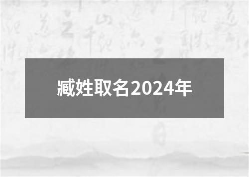 臧姓取名2024年