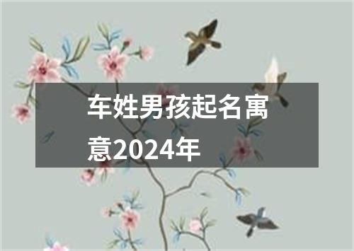 车姓男孩起名寓意2024年