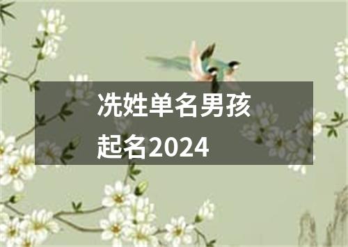 冼姓单名男孩起名2024