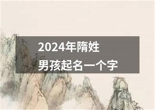 2024年隋姓男孩起名一个字