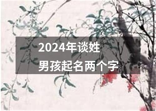 2024年谈姓男孩起名两个字