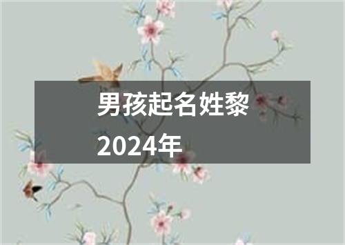 男孩起名姓黎2024年