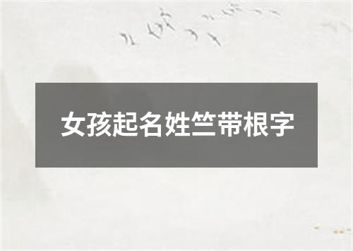 女孩起名姓竺带根字