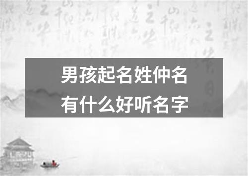 男孩起名姓仲名有什么好听名字