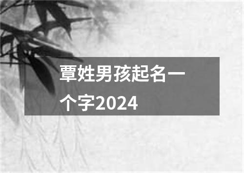 覃姓男孩起名一个字2024