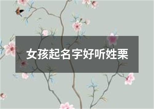 女孩起名字好听姓栗