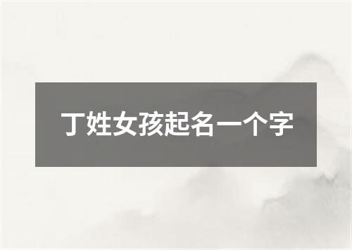 丁姓女孩起名一个字