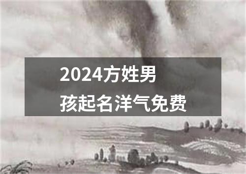 2024方姓男孩起名洋气免费