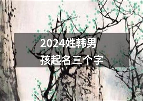 2024姓韩男孩起名三个字