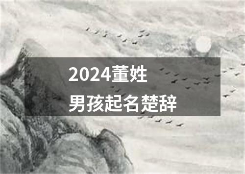 2024董姓男孩起名楚辞