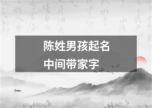 陈姓男孩起名中间带家字