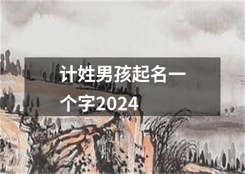 计姓男孩起名一个字2024