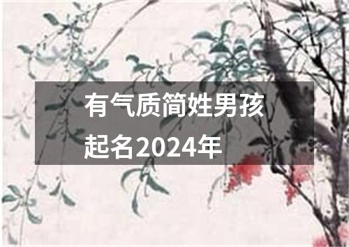 有气质简姓男孩起名2024年