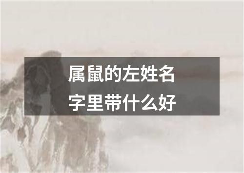 属鼠的左姓名字里带什么好