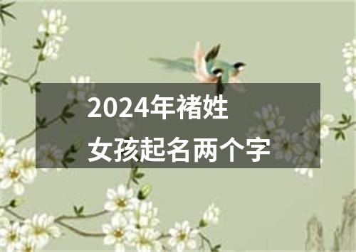 2024年褚姓女孩起名两个字