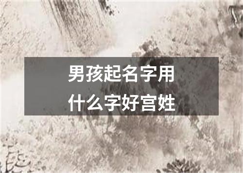 男孩起名字用什么字好宫姓