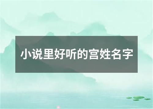 小说里好听的宫姓名字