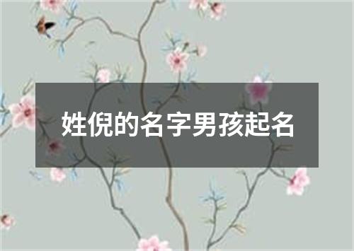 姓倪的名字男孩起名