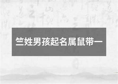 竺姓男孩起名属鼠带一