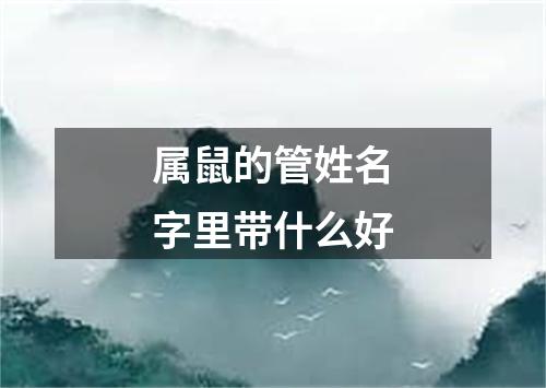 属鼠的管姓名字里带什么好