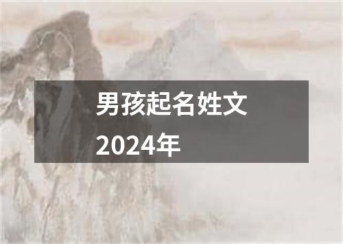 男孩起名姓文2024年