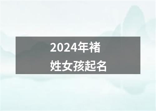 2024年褚姓女孩起名