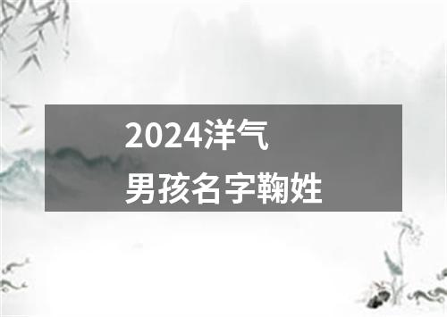 2024洋气男孩名字鞠姓