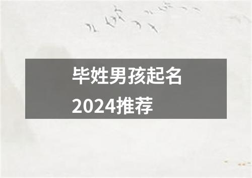 毕姓男孩起名2024推荐