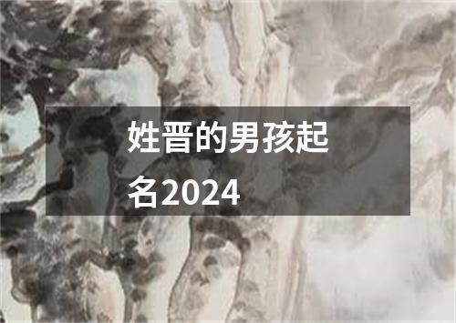 姓晋的男孩起名2024