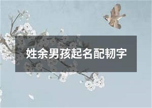 姓余男孩起名配韧字