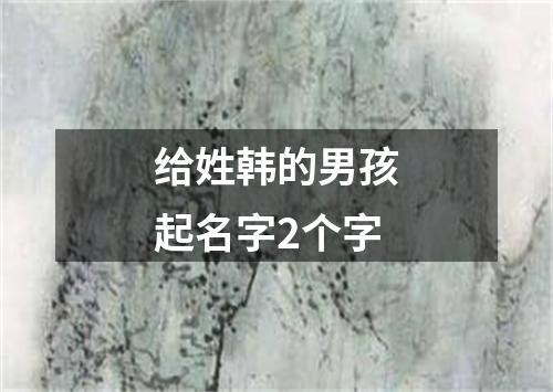 给姓韩的男孩起名字2个字