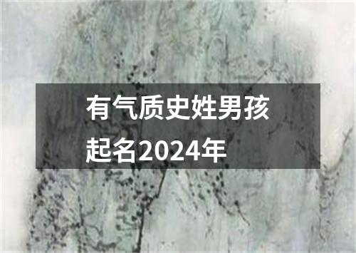 有气质史姓男孩起名2024年