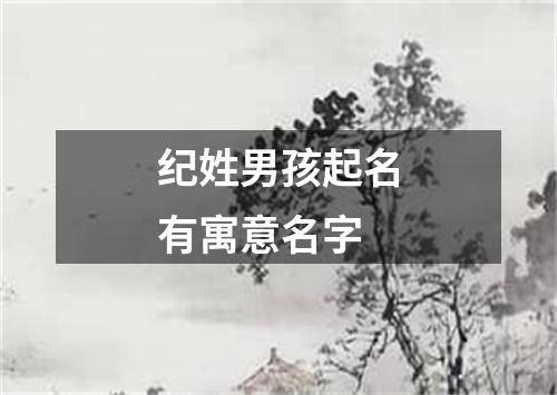 纪姓男孩起名有寓意名字