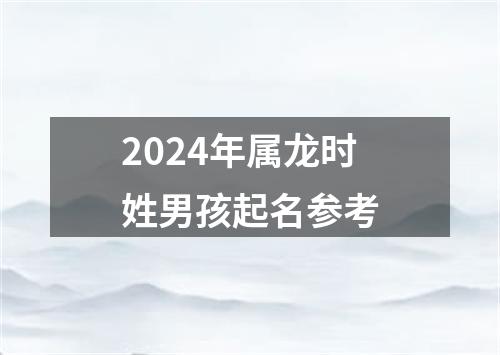 2024年属龙时姓男孩起名参考