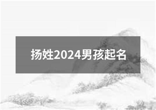 扬姓2024男孩起名