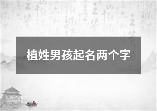 植姓男孩起名两个字