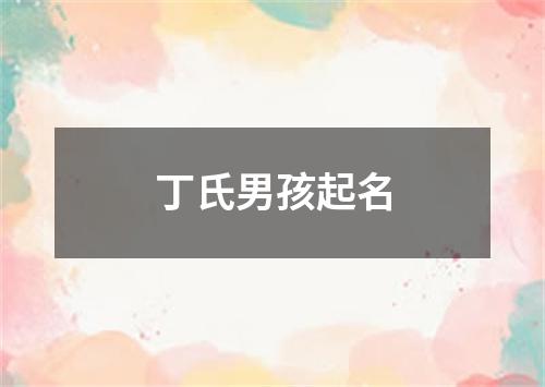 丁氏男孩起名