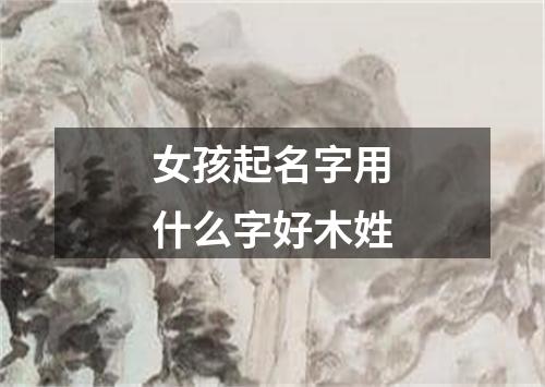 女孩起名字用什么字好木姓