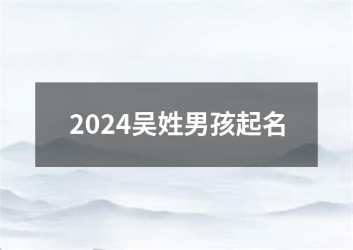 2024吴姓男孩起名