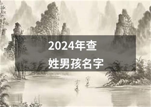 2024年查姓男孩名字