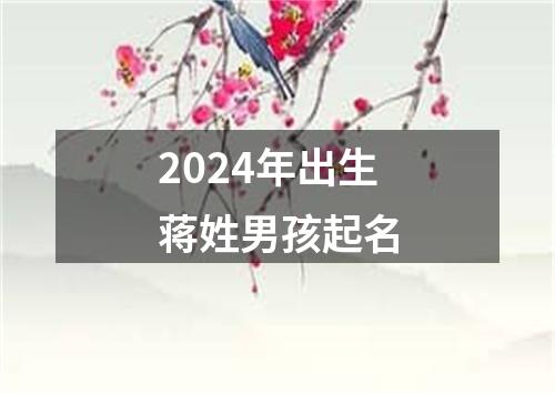 2024年出生蒋姓男孩起名