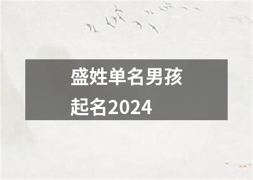 盛姓单名男孩起名2024