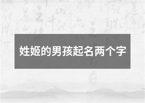 姓姬的男孩起名两个字