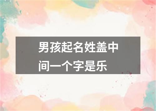 男孩起名姓盖中间一个字是乐