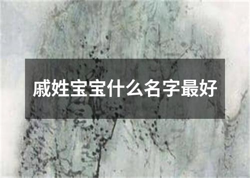 戚姓宝宝什么名字最好