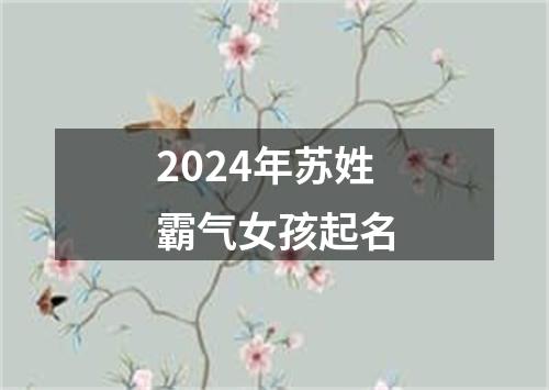 2024年苏姓霸气女孩起名