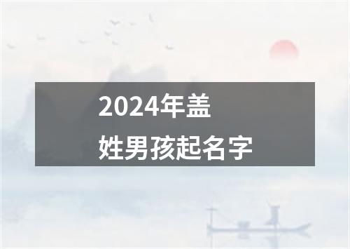 2024年盖姓男孩起名字